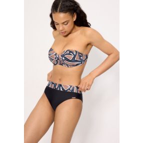 Ysabel Mora mintás bandeau bikini C kosár 