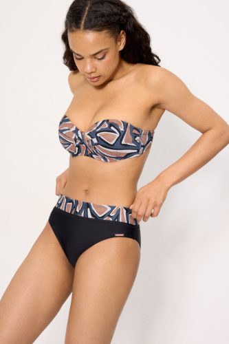 Ysabel Mora mintás bandeau bikini C kosár 