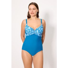 Ysabel Mora kék mintás fürdőruha D kosár Blue floral