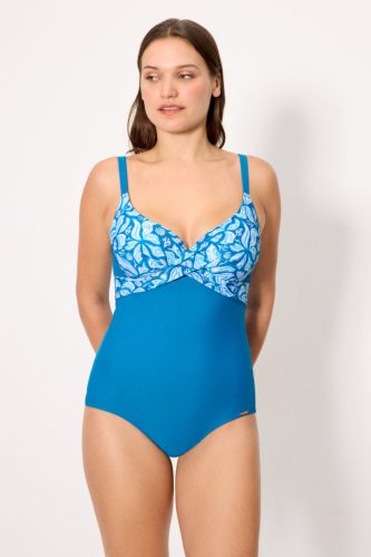 Ysabel Mora kék mintás fürdőruha D kosár Blue floral