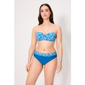   Ysabel Móra Kék virágmintás bandeau bikini C kosár Blue floral