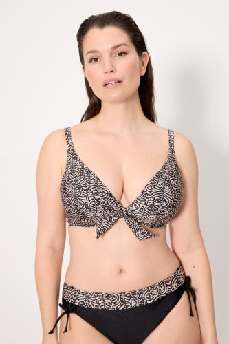 Ysabel Mora fekete-beige bikini D kosár 
