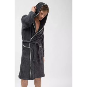   Belmanetti W-227 kapucnis wellsoft férfi köntös  sötét szürke